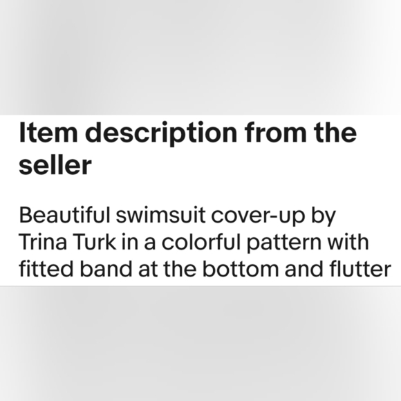 Trina Turk Dress Tunic Swimsuit Beach Pool Cover Up Kon Tiki Slouchy Sleeves - Picture 9 of 9